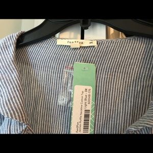 Fun 2 fun NWT blue and white striped shirt 3x
